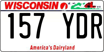 WI license plate 157YDR
