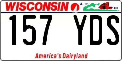 WI license plate 157YDS