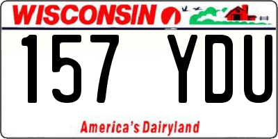 WI license plate 157YDU