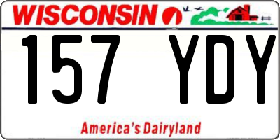 WI license plate 157YDY