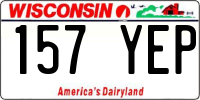 WI license plate 157YEP