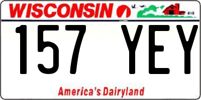 WI license plate 157YEY