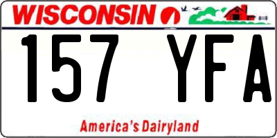 WI license plate 157YFA
