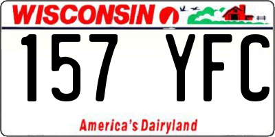 WI license plate 157YFC