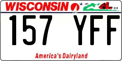 WI license plate 157YFF