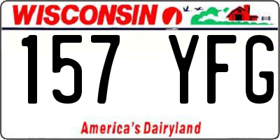 WI license plate 157YFG