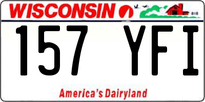 WI license plate 157YFI