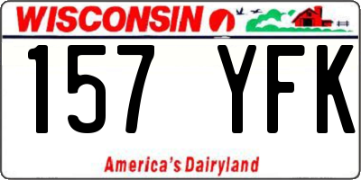 WI license plate 157YFK