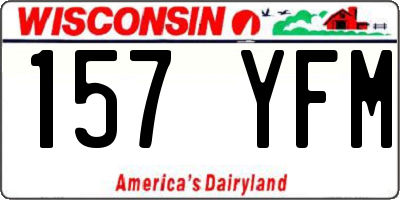 WI license plate 157YFM