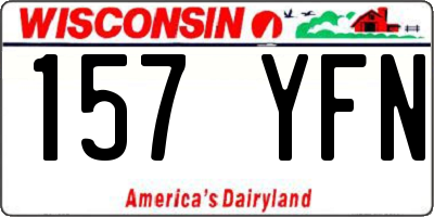 WI license plate 157YFN