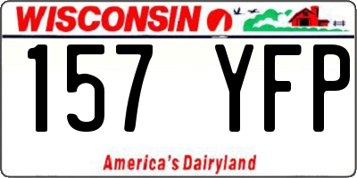 WI license plate 157YFP