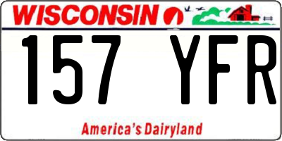 WI license plate 157YFR