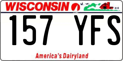 WI license plate 157YFS
