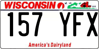 WI license plate 157YFX