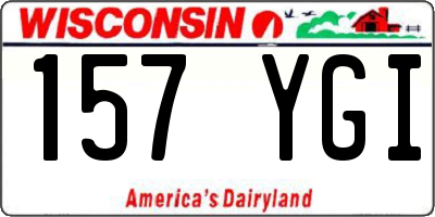 WI license plate 157YGI