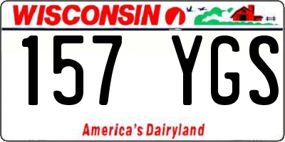 WI license plate 157YGS