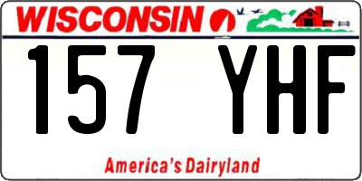 WI license plate 157YHF