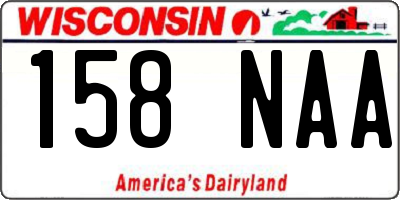 WI license plate 158NAA