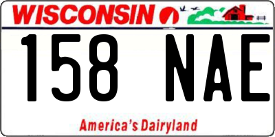 WI license plate 158NAE