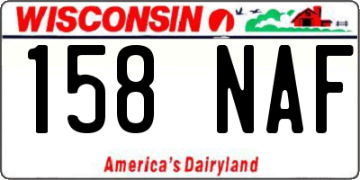 WI license plate 158NAF