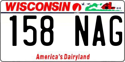 WI license plate 158NAG