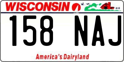 WI license plate 158NAJ