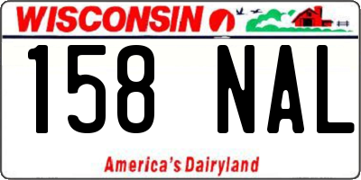 WI license plate 158NAL