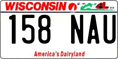 WI license plate 158NAU