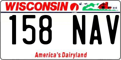 WI license plate 158NAV
