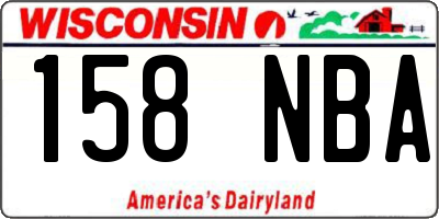 WI license plate 158NBA