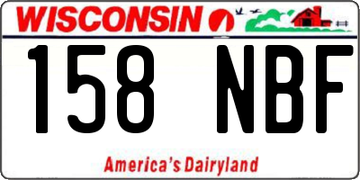 WI license plate 158NBF