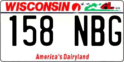 WI license plate 158NBG