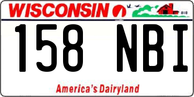 WI license plate 158NBI
