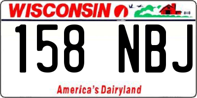 WI license plate 158NBJ
