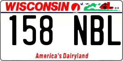 WI license plate 158NBL