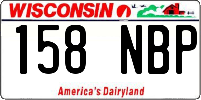 WI license plate 158NBP