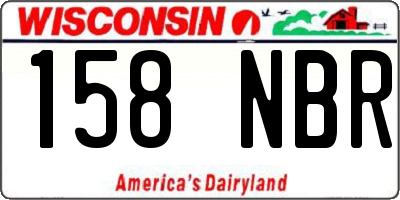 WI license plate 158NBR