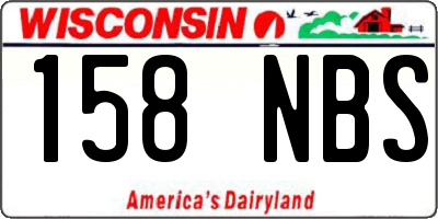WI license plate 158NBS