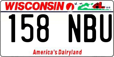 WI license plate 158NBU