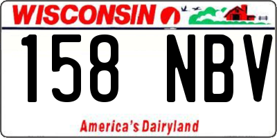 WI license plate 158NBV