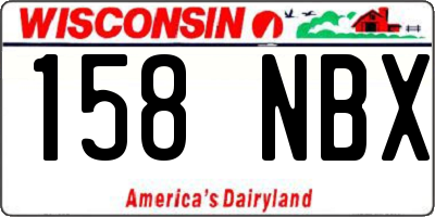 WI license plate 158NBX