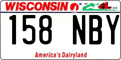 WI license plate 158NBY