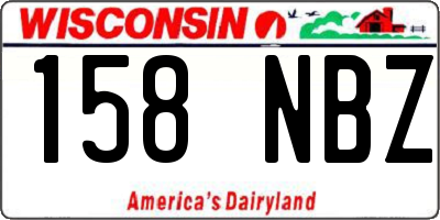 WI license plate 158NBZ