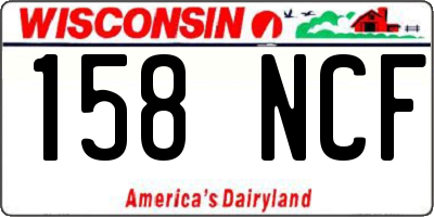 WI license plate 158NCF