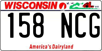 WI license plate 158NCG