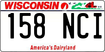 WI license plate 158NCI