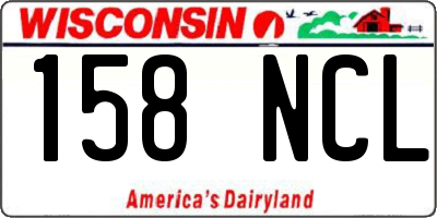 WI license plate 158NCL