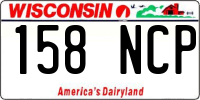 WI license plate 158NCP