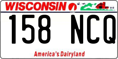 WI license plate 158NCQ