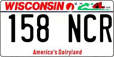 WI license plate 158NCR